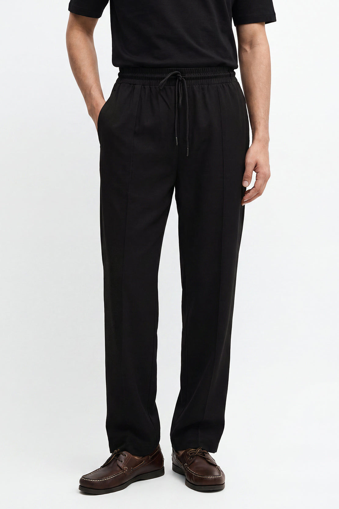 KOKO Air Weave Straight Fit Pants – Black