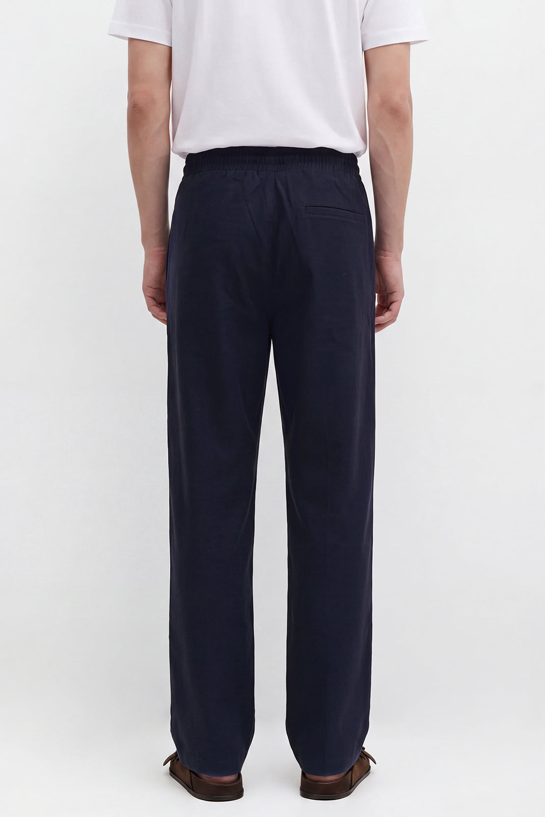 KOKO Cotton Blend Straight Fit Pants – Navy