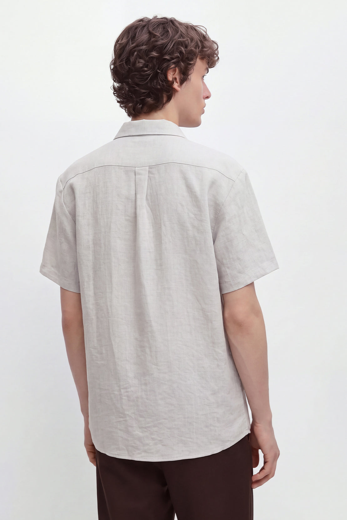 KOKO Pure Linen Half Sleeve Shirt – Grey