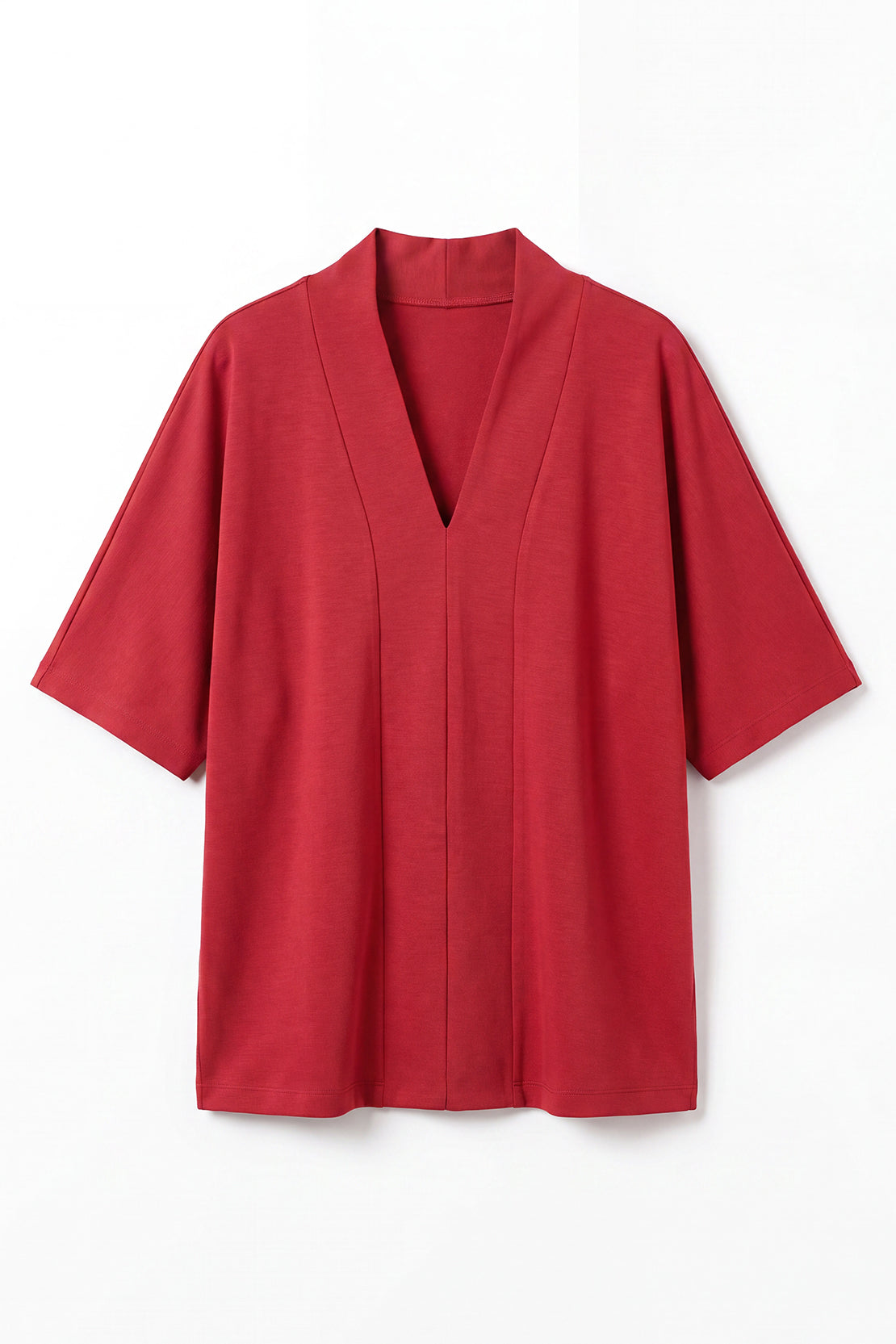 KOKO Modal Blend V-Neck Top – Cherry