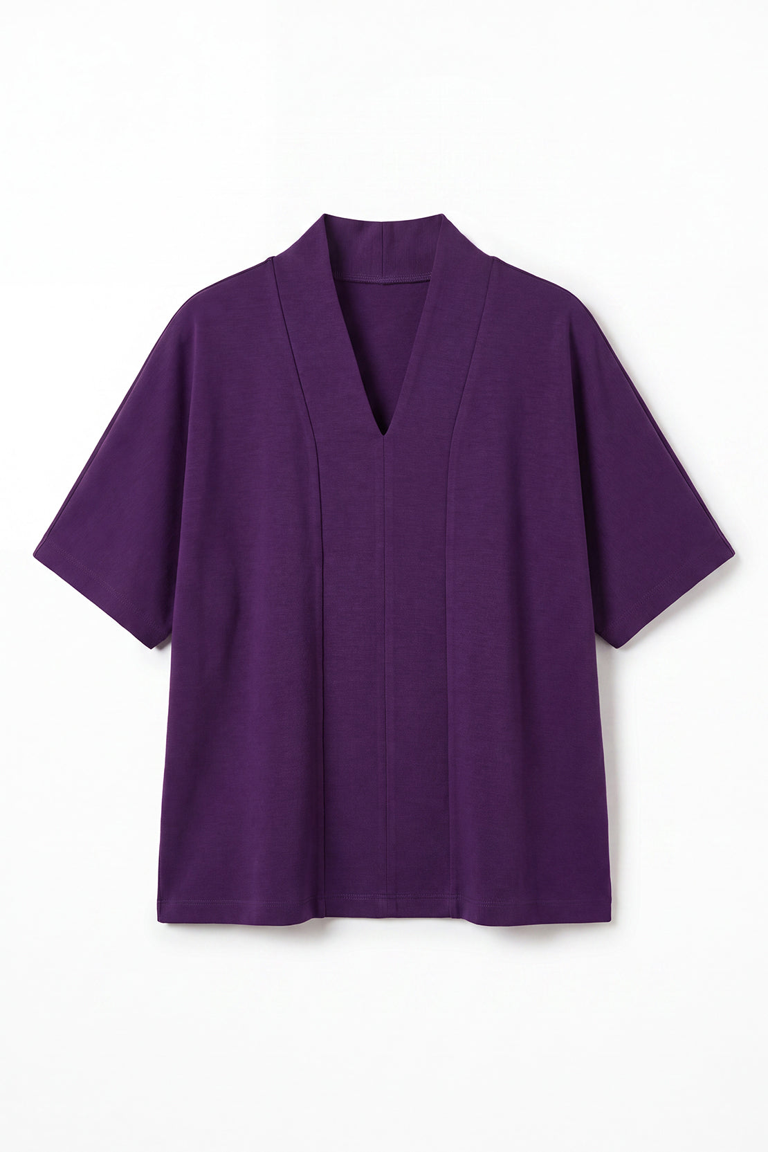 KOKO Modal Blend V-Neck Shirt – Purple