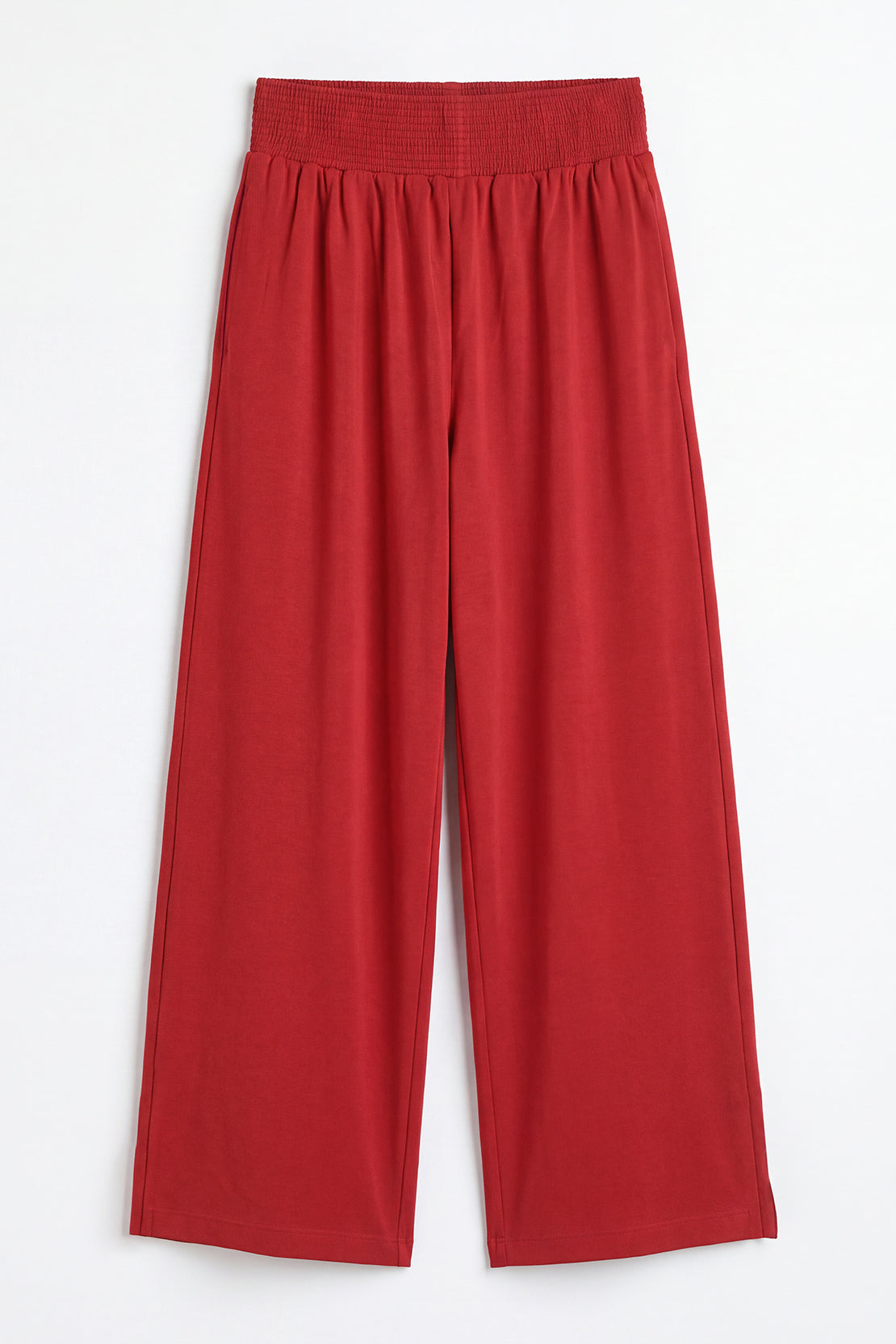 KOKO Modal Blend Relaxed Wide Leg Pants – Red