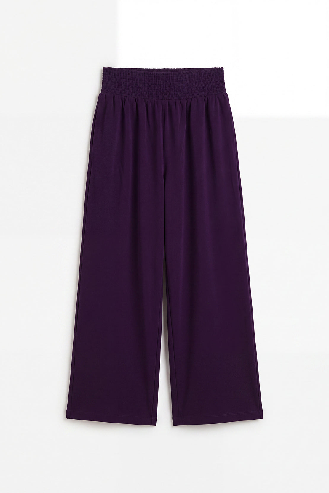 KOKO Modal Blend Relaxed Wide Leg Pants – Purple
