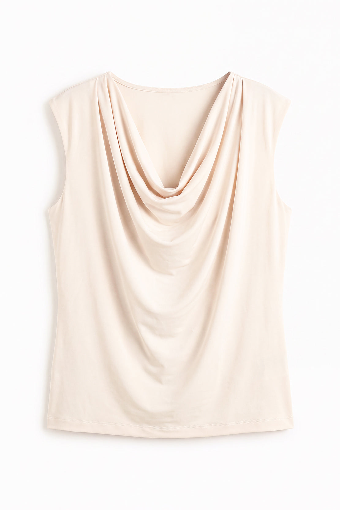 KOKO Airism Layered Cowl-Neck Top – Beige
