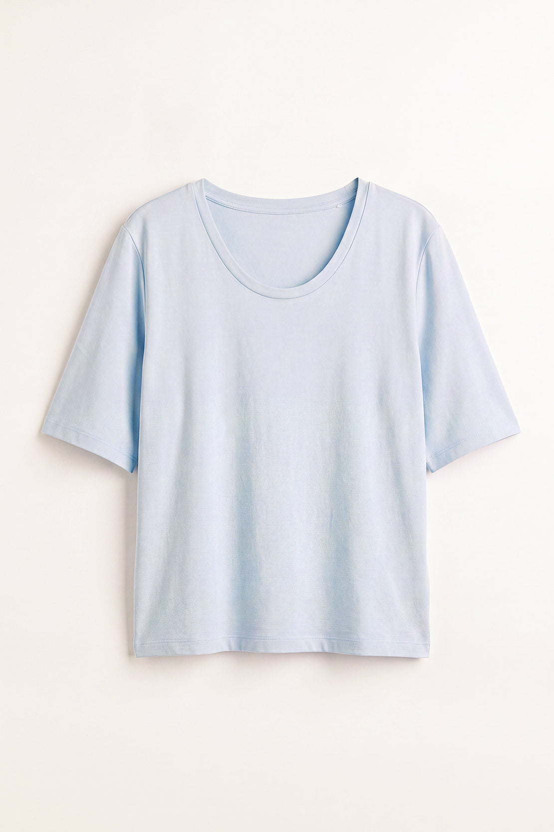 KOKO Sorona Modal Scoop-Neck Top – Soft Blue