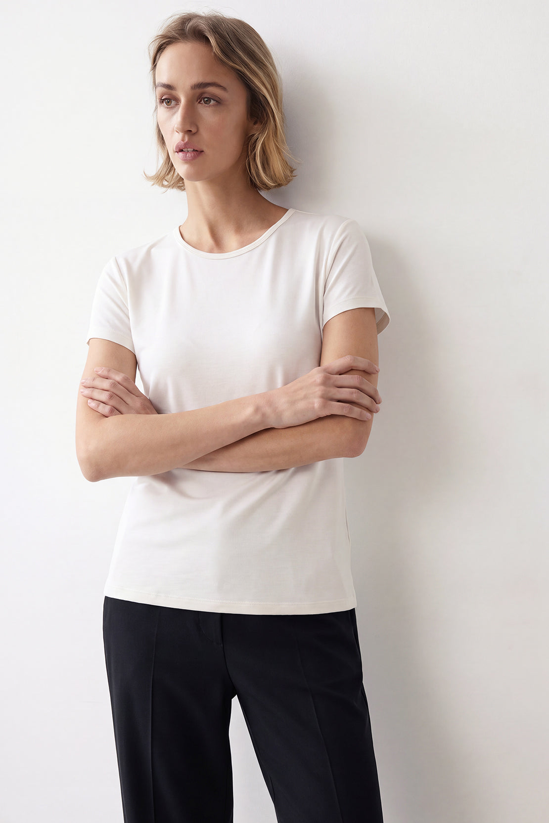 KOKO Air Weave Cap Sleeve T-Shirt – White