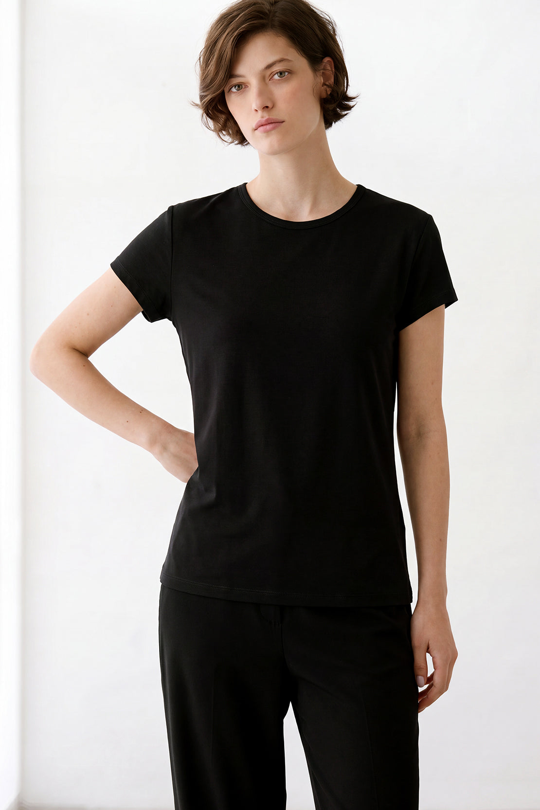 KOKO Air Weave Cap Sleeve T-Shirt – Black