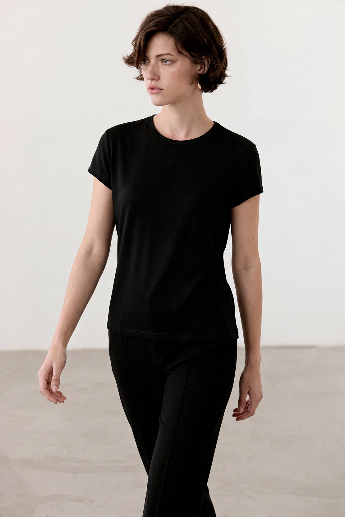 KOKO Air Weave Cap Sleeve T-Shirt – Black