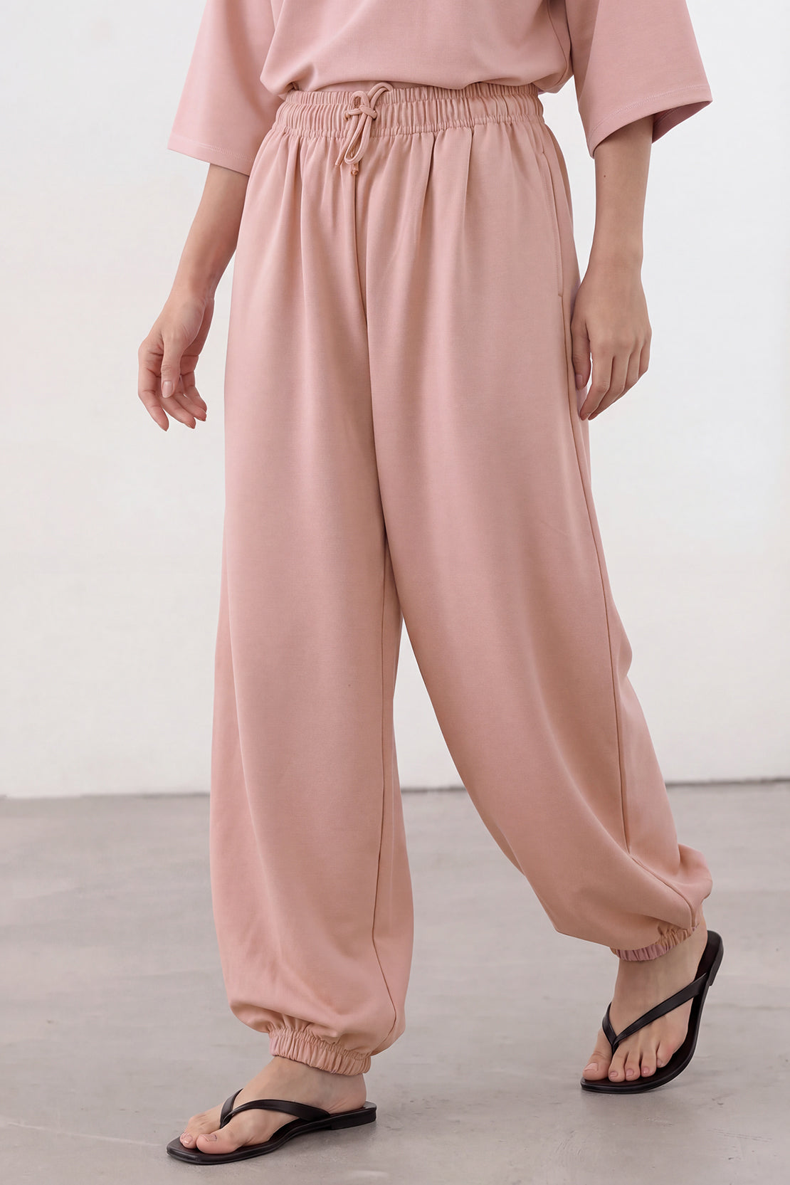 KOKO Feather Cotton Balloon Pants – Pink