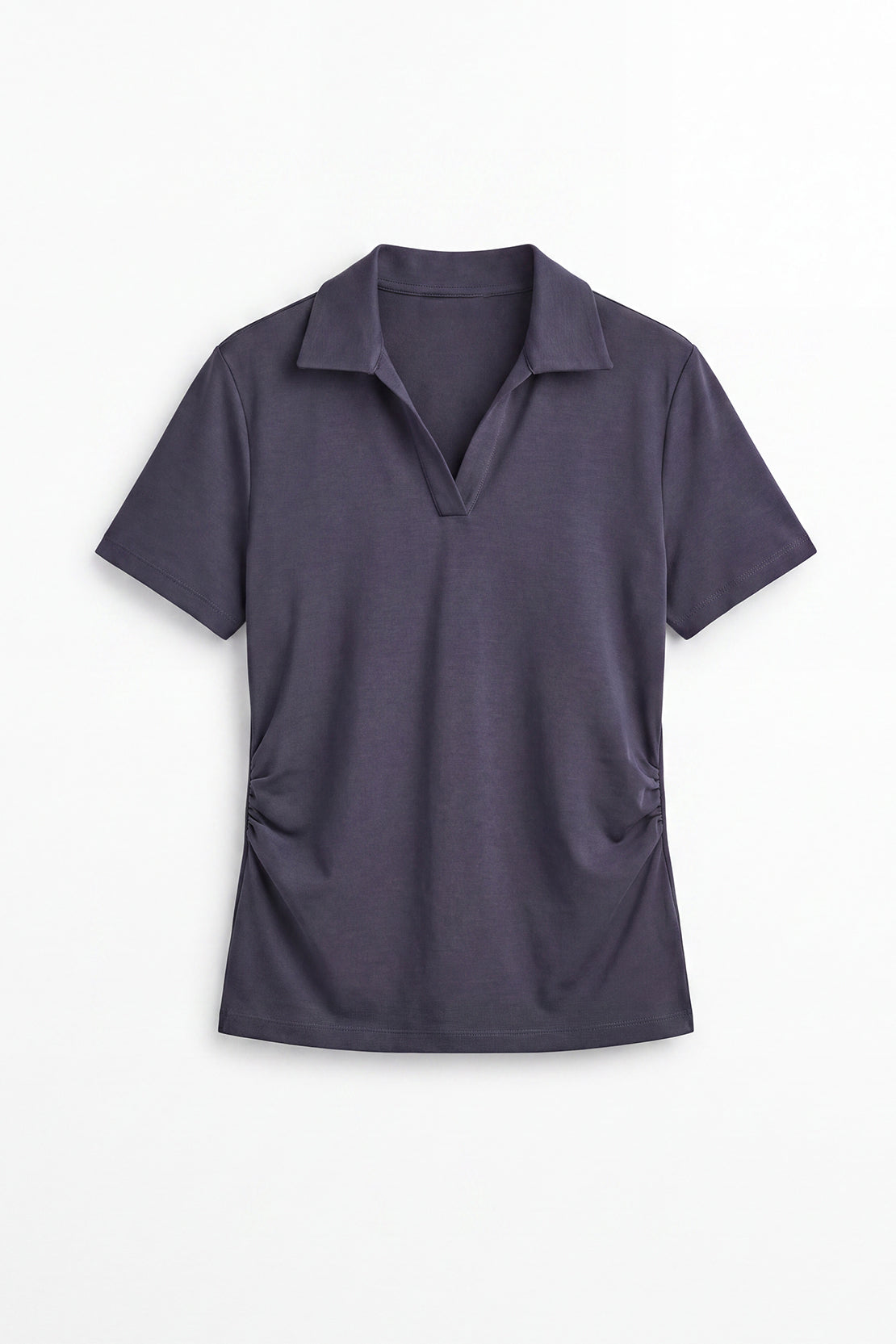 KOKO Modal Blend Collared Top – Smoke