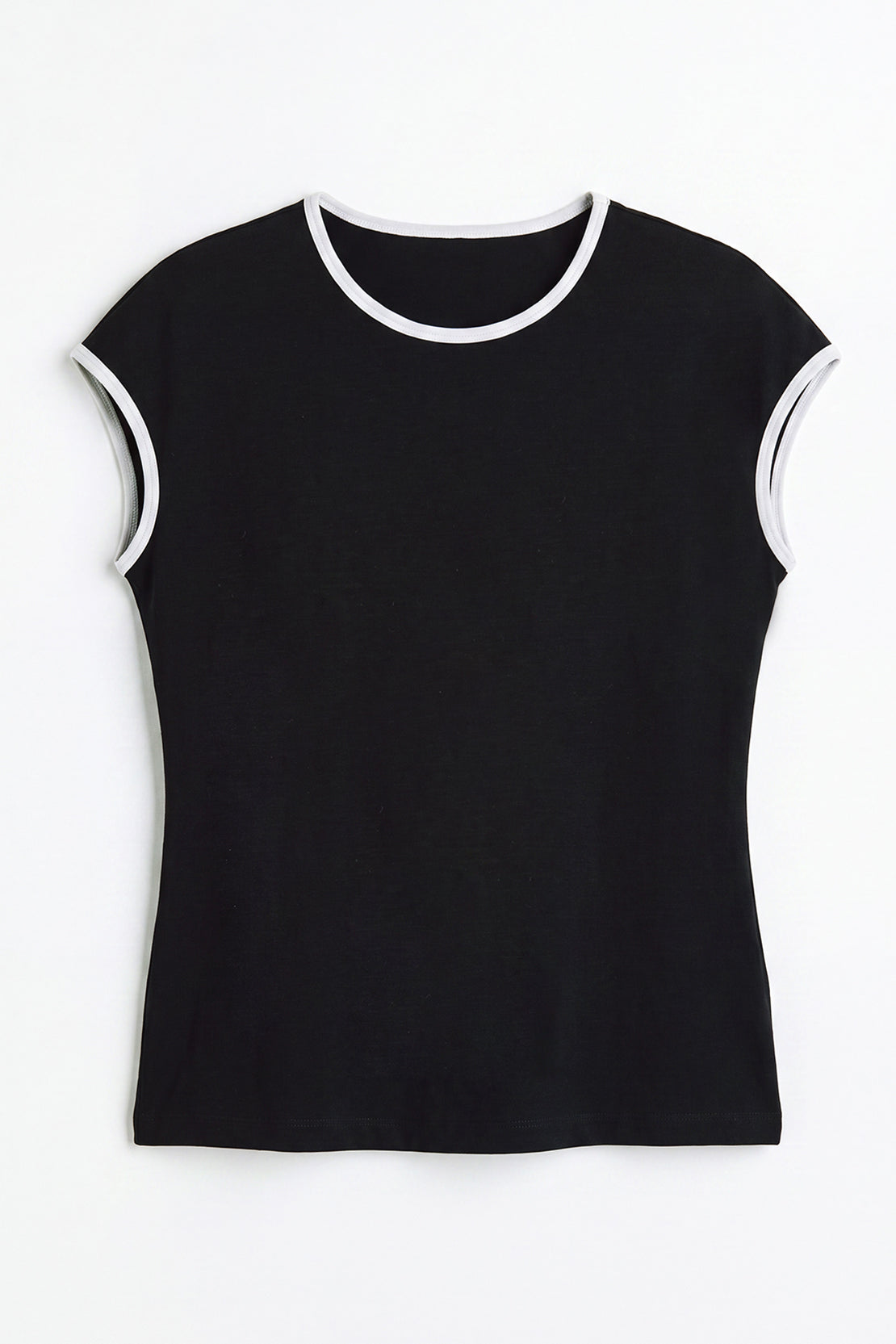 KOKO Cotton Modal Cap-Sleeve T-shirt – Black