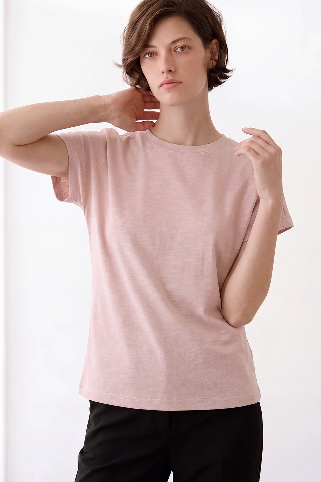 KOKO Cotton Modal Crew Neck T-Shirt – Pink