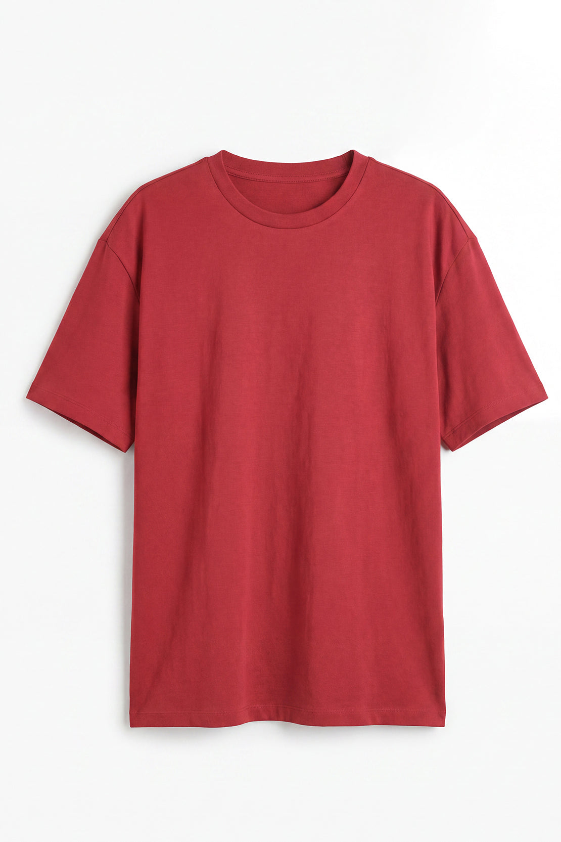 KOKO Cotton Drop Shoulder T-Shirt – Red