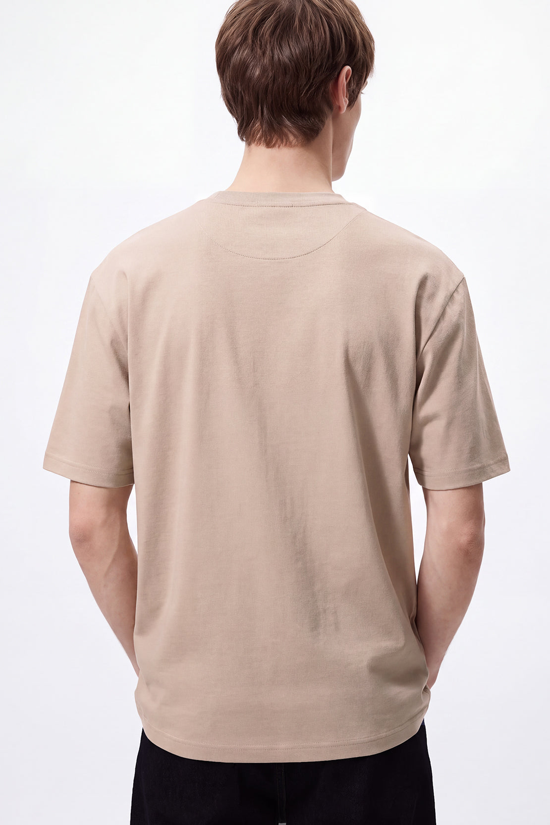 KOKO Cotton Drop Shoulder T-Shirt – Beige