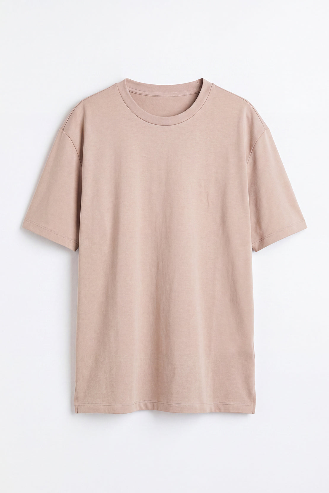 KOKO Cotton Drop Shoulder T-Shirt – Beige