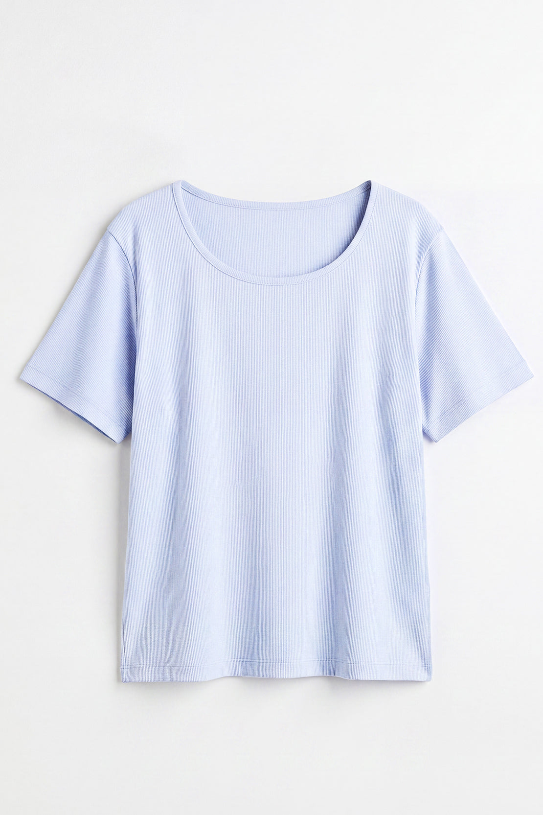 KOKO Sheen Modal Scoop Neck Top – Soft Blue
