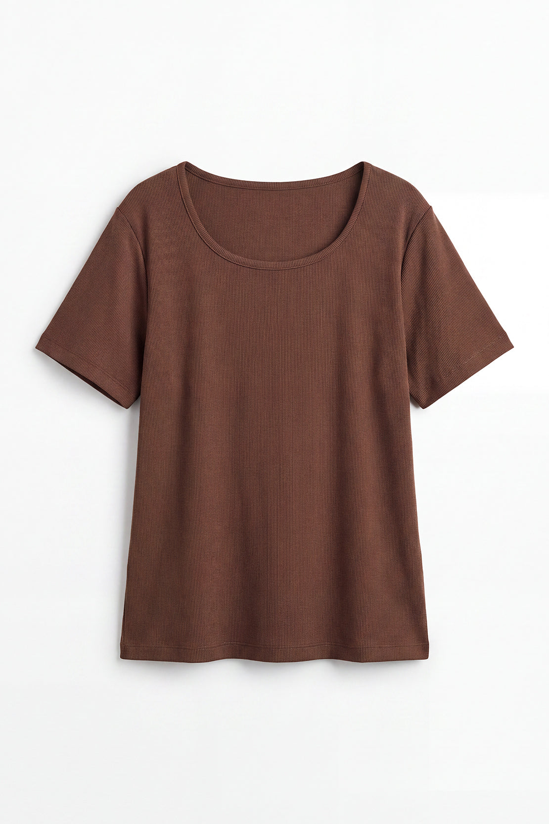 KOKO Sheen Modal Scoop Neck Top – Brown