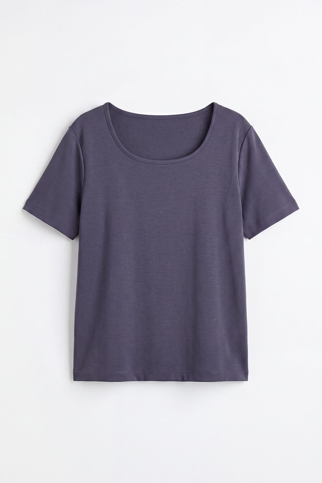 KOKO Modal Blend Scoop Neck Top – Smoke