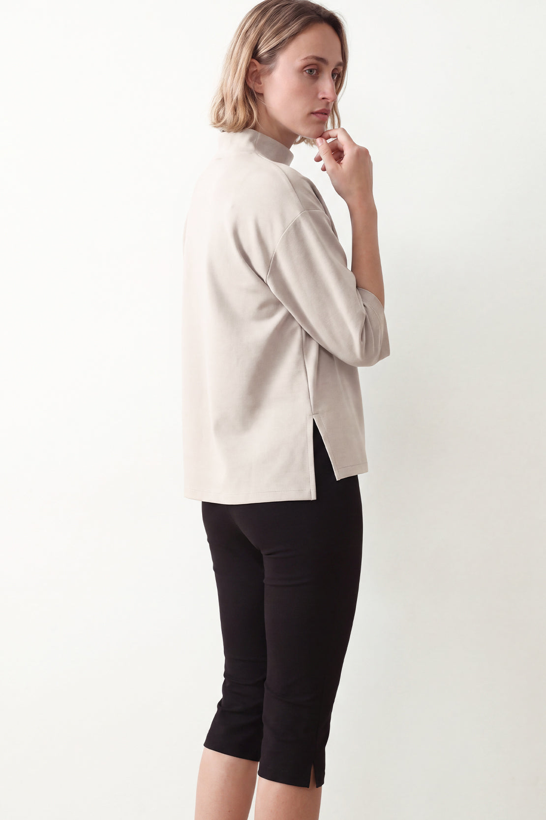 KOKO Modal Blend Turtle Neck Shirt – Silver