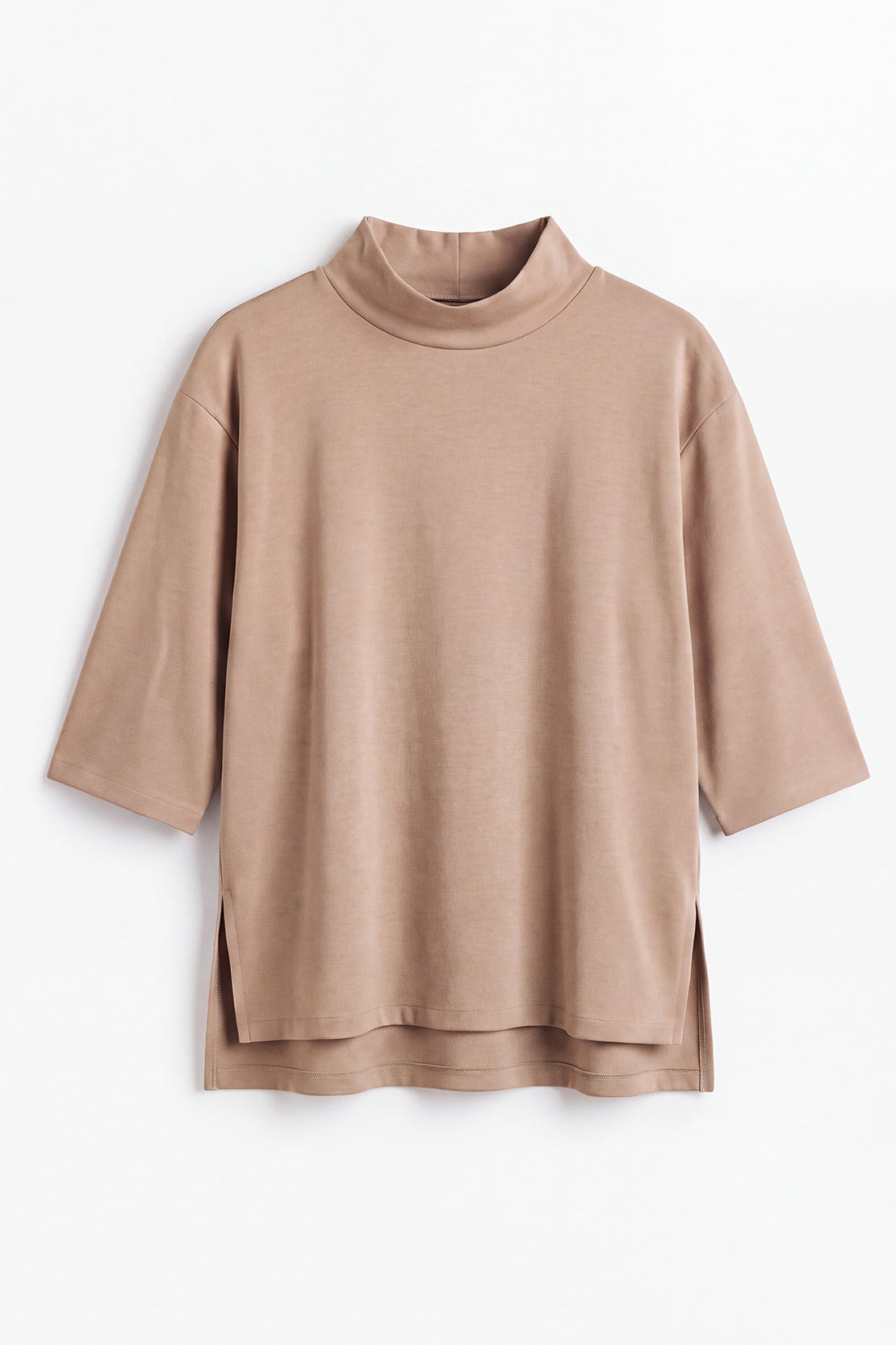 KOKO Modal Blend Turtle Neck Shirt – Beige