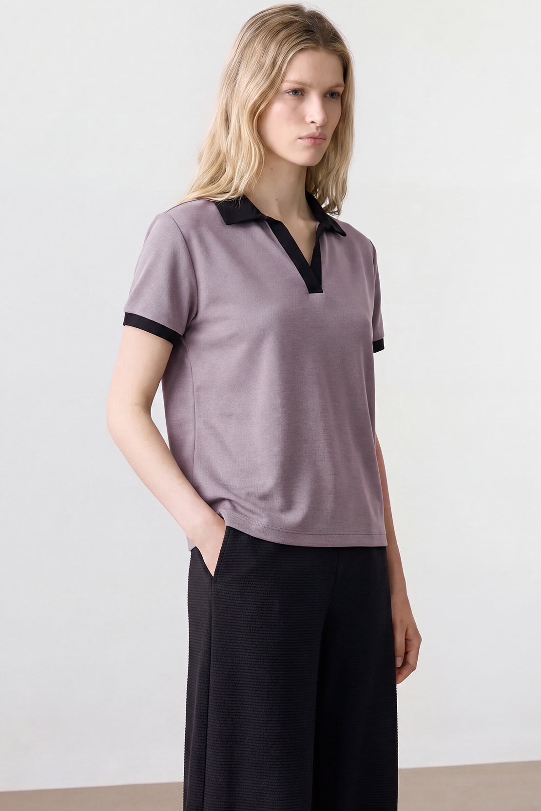 KOKO Eco Pulp Collared T-Shirt – Mauve