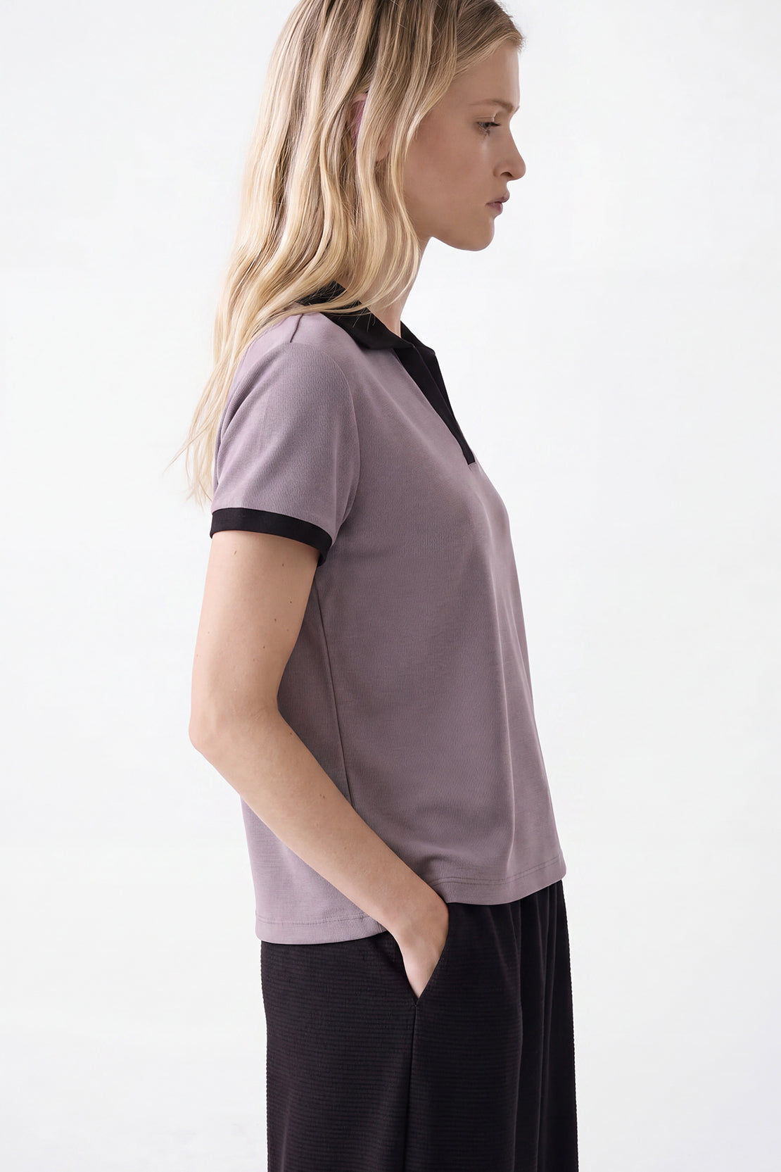 KOKO Eco Pulp Collared T-Shirt – Mauve