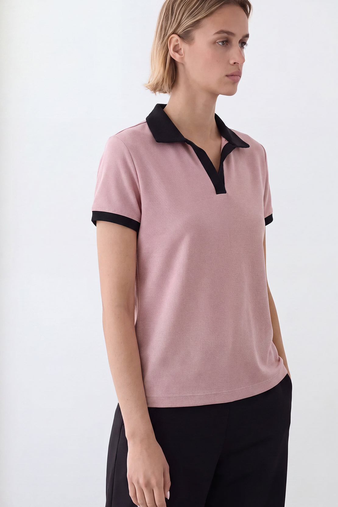 KOKO Eco Pulp Collared T-Shirt – Pink