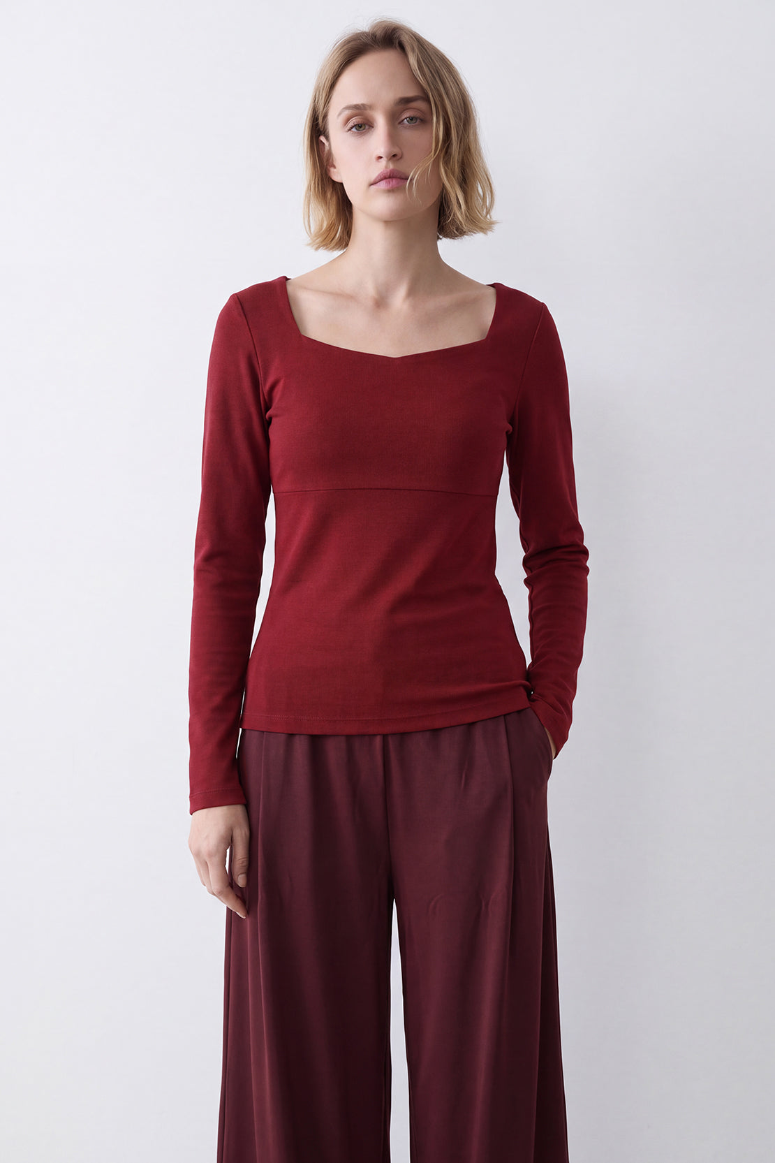 KOKO Eco Pulp Fitted Top – Cherry