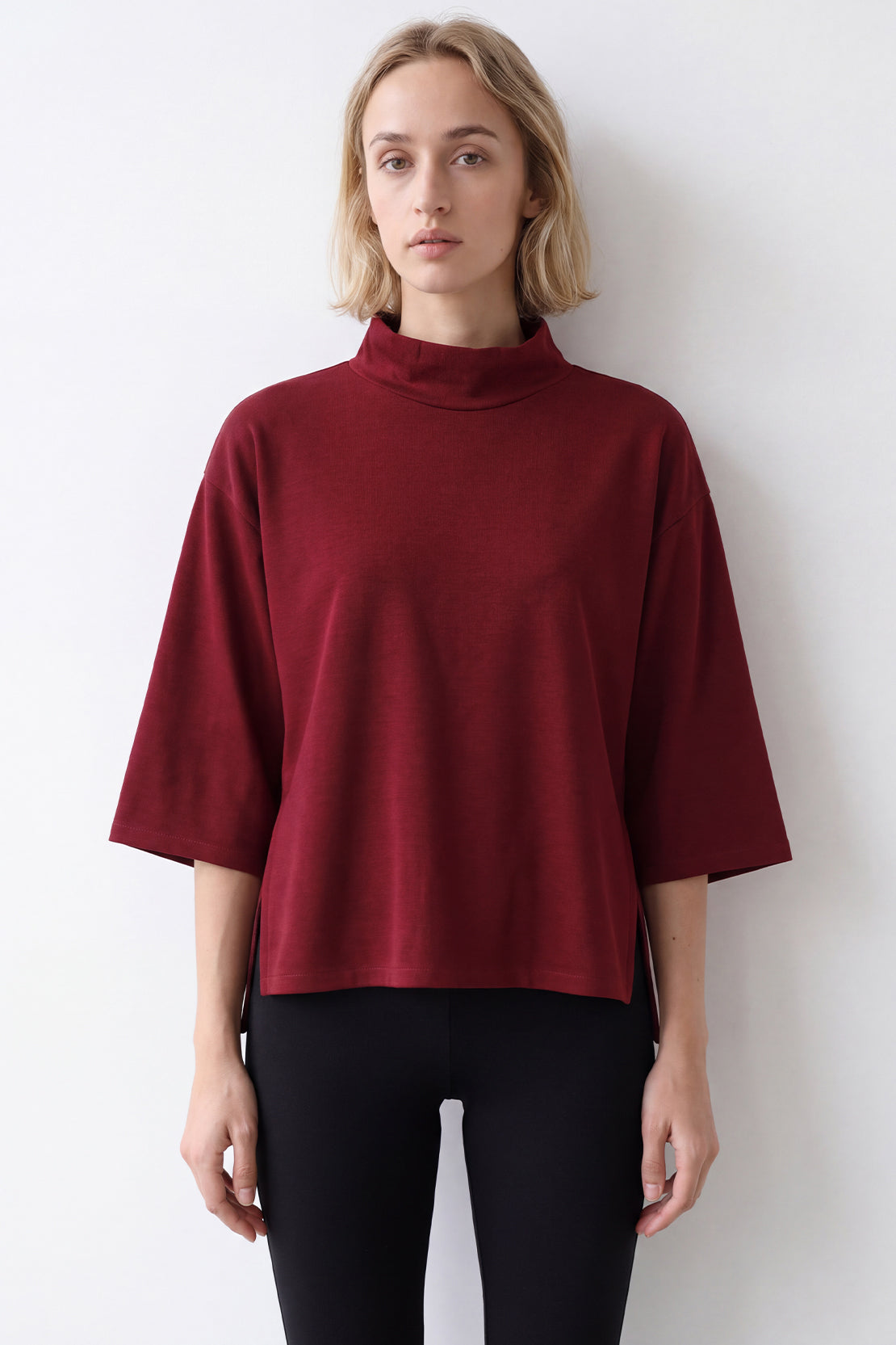 KOKO Eco Pulp Turtle Neck Shirt – Deep Wine