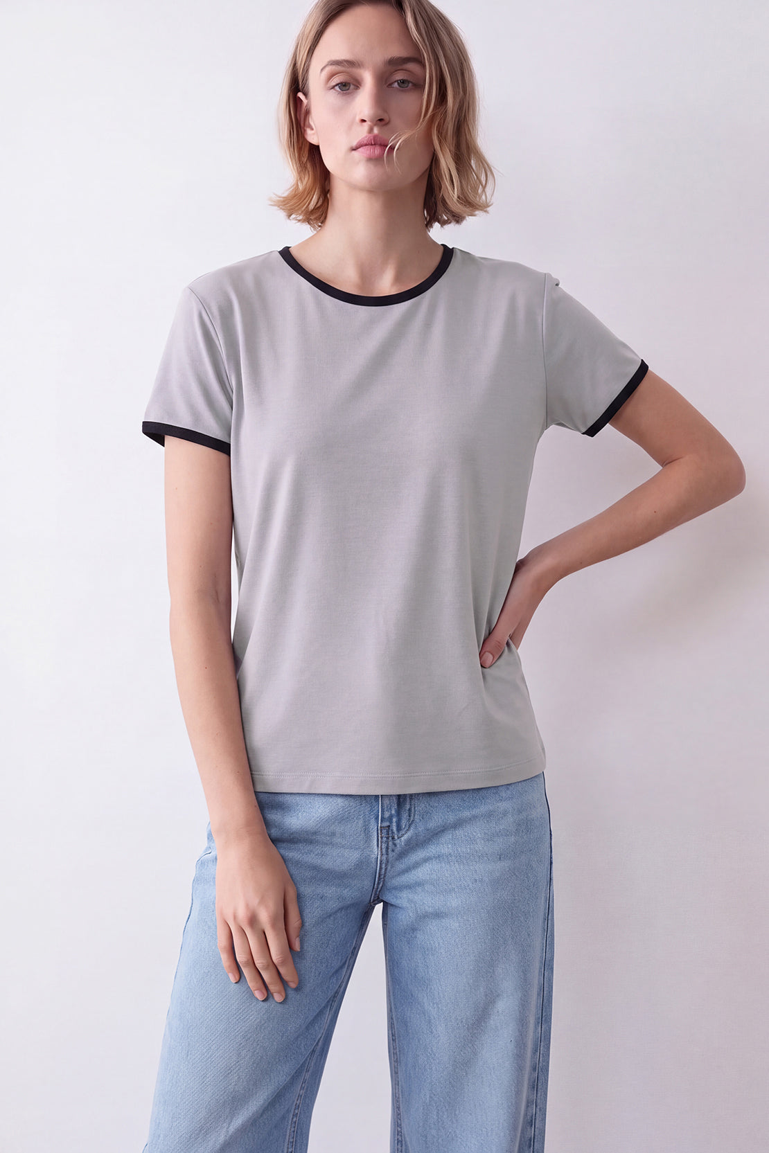 KOKO Cotton Bamboo Crew Neck T-Shirt – Grey
