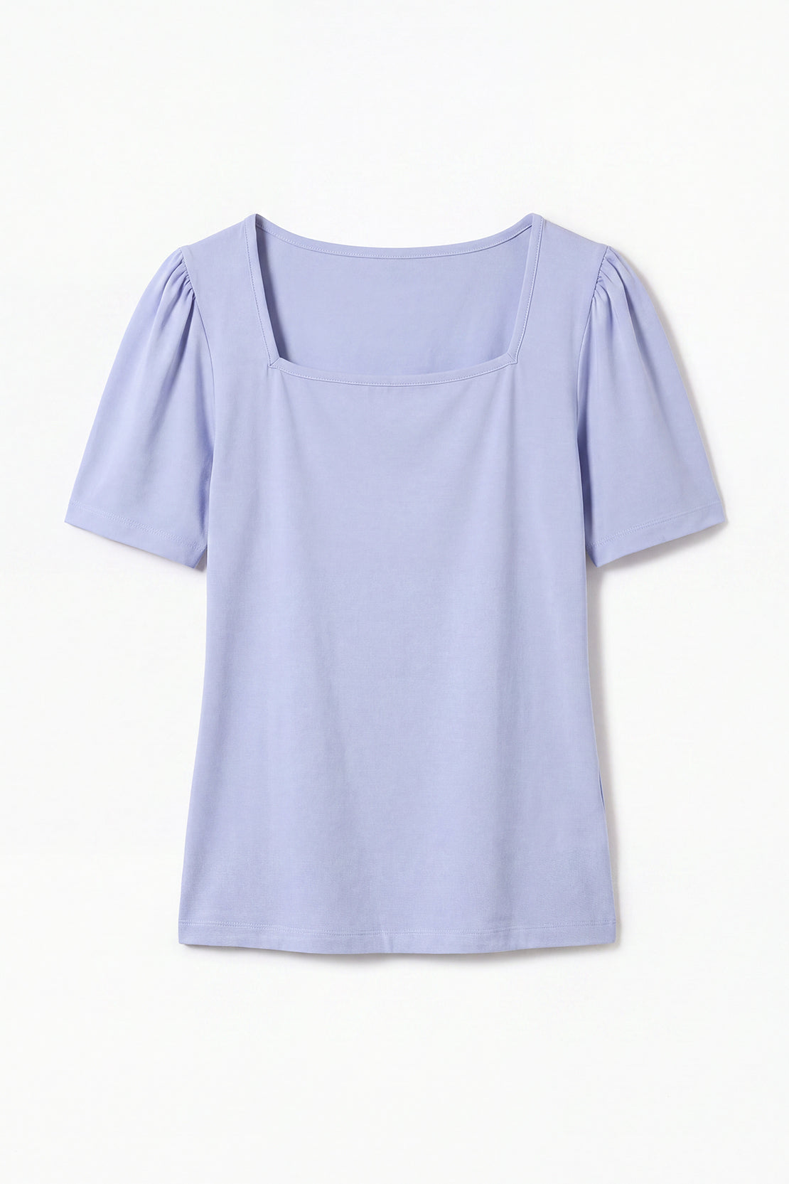 KOKO Bamboo Fibre Square Neck Top – Soft Blue