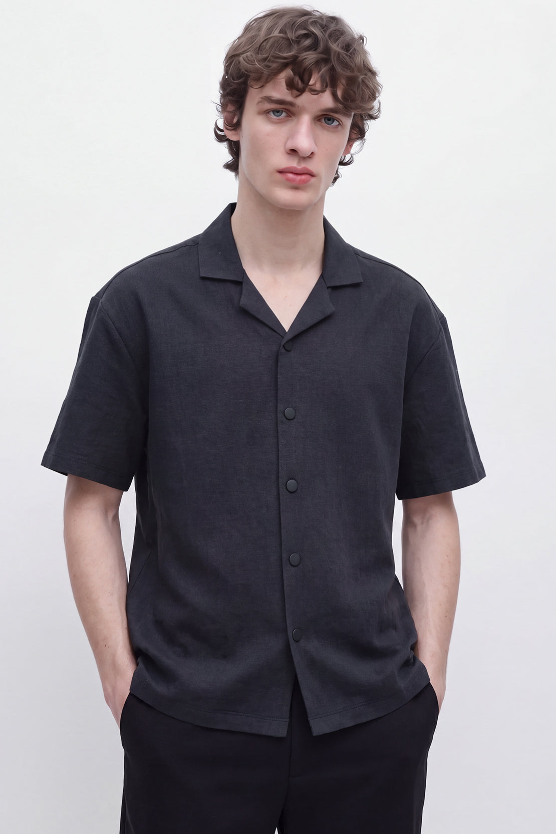 KOKO Linen Half Sleeve Shirt – Navy