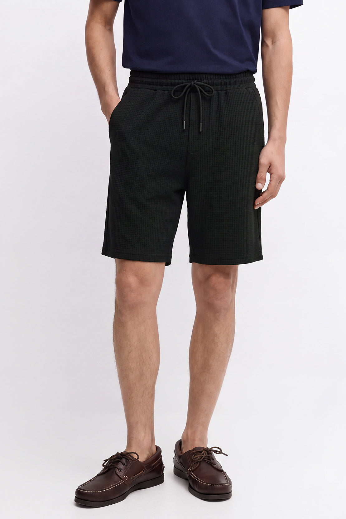 KOKO Structured Knit Shorts – Black