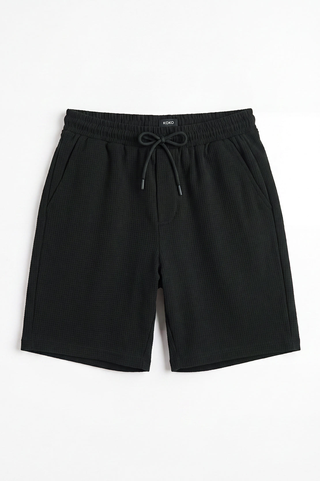 KOKO Structured Knit Shorts – Black