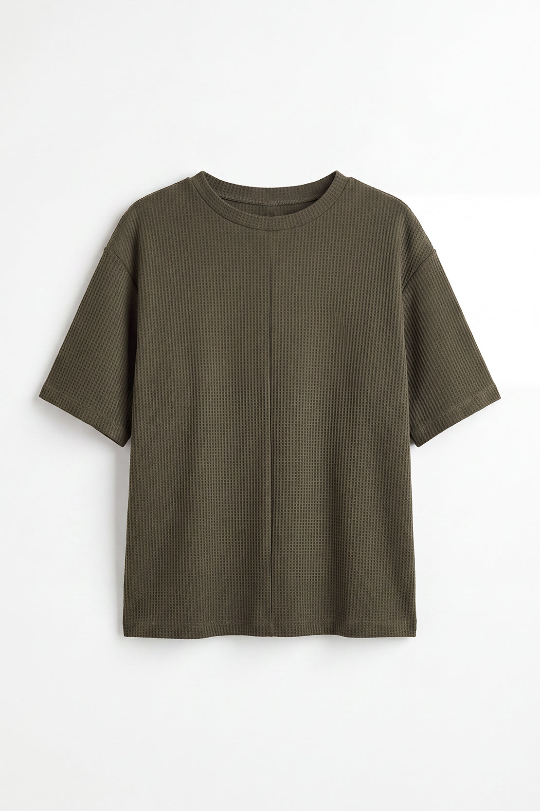KOKO Structured Knit Drop Shoulder Top – Green