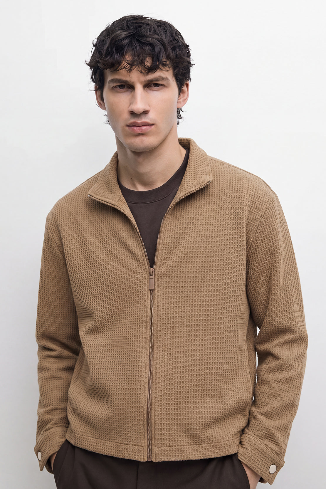 KOKO Structured Knit Zip Up Jacket