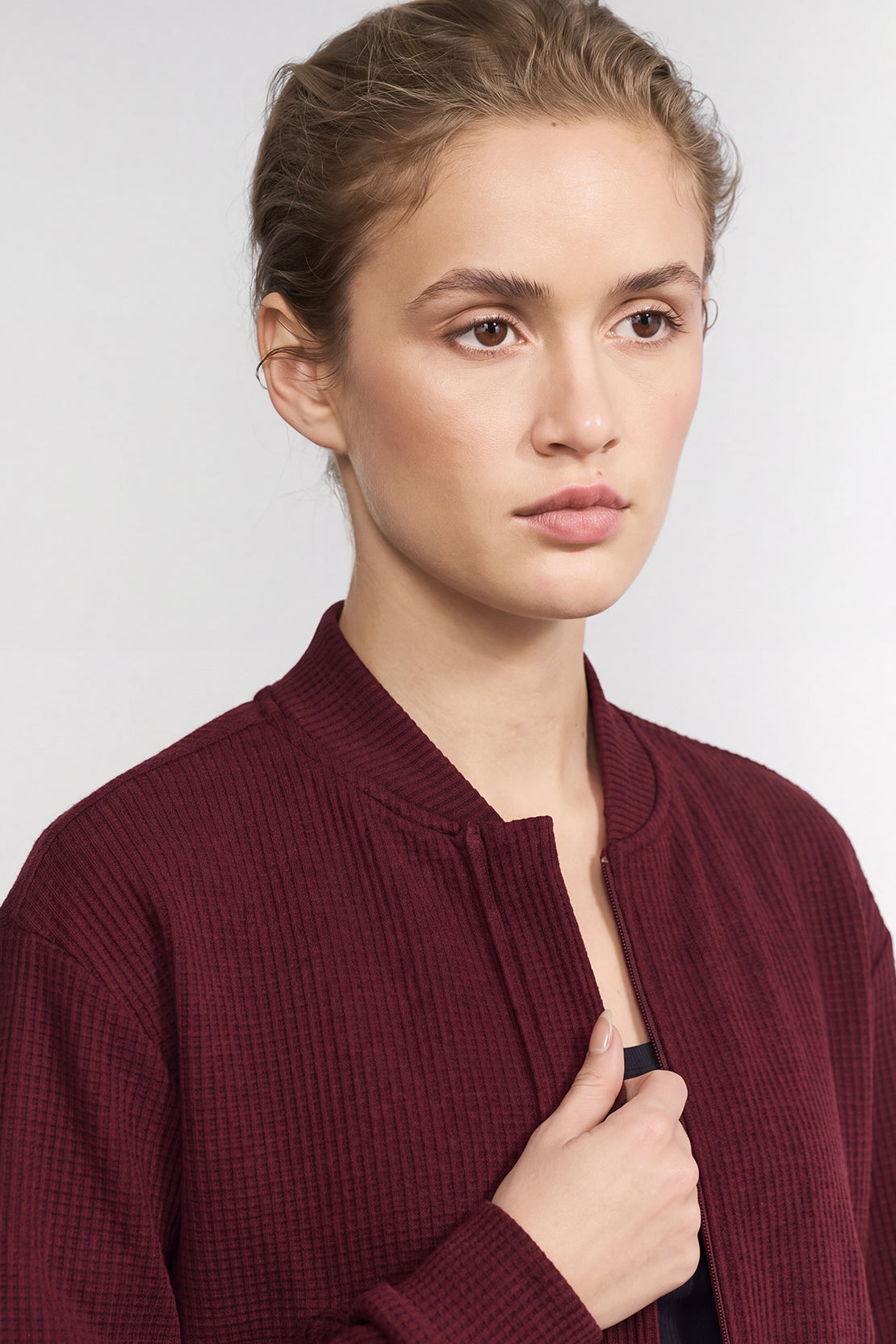KOKO Structured Knit Zip-Up Jacket