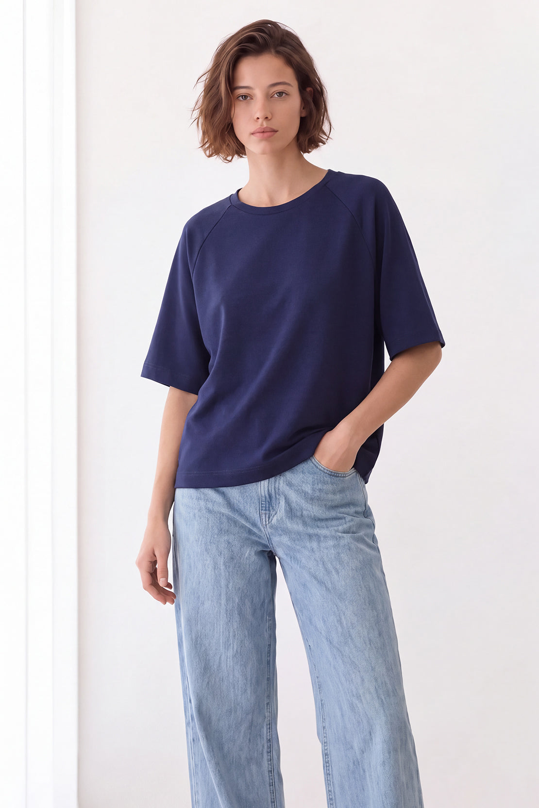 KOKO Modal Blend Oversized T-Shirt – Black, Beige & Navy