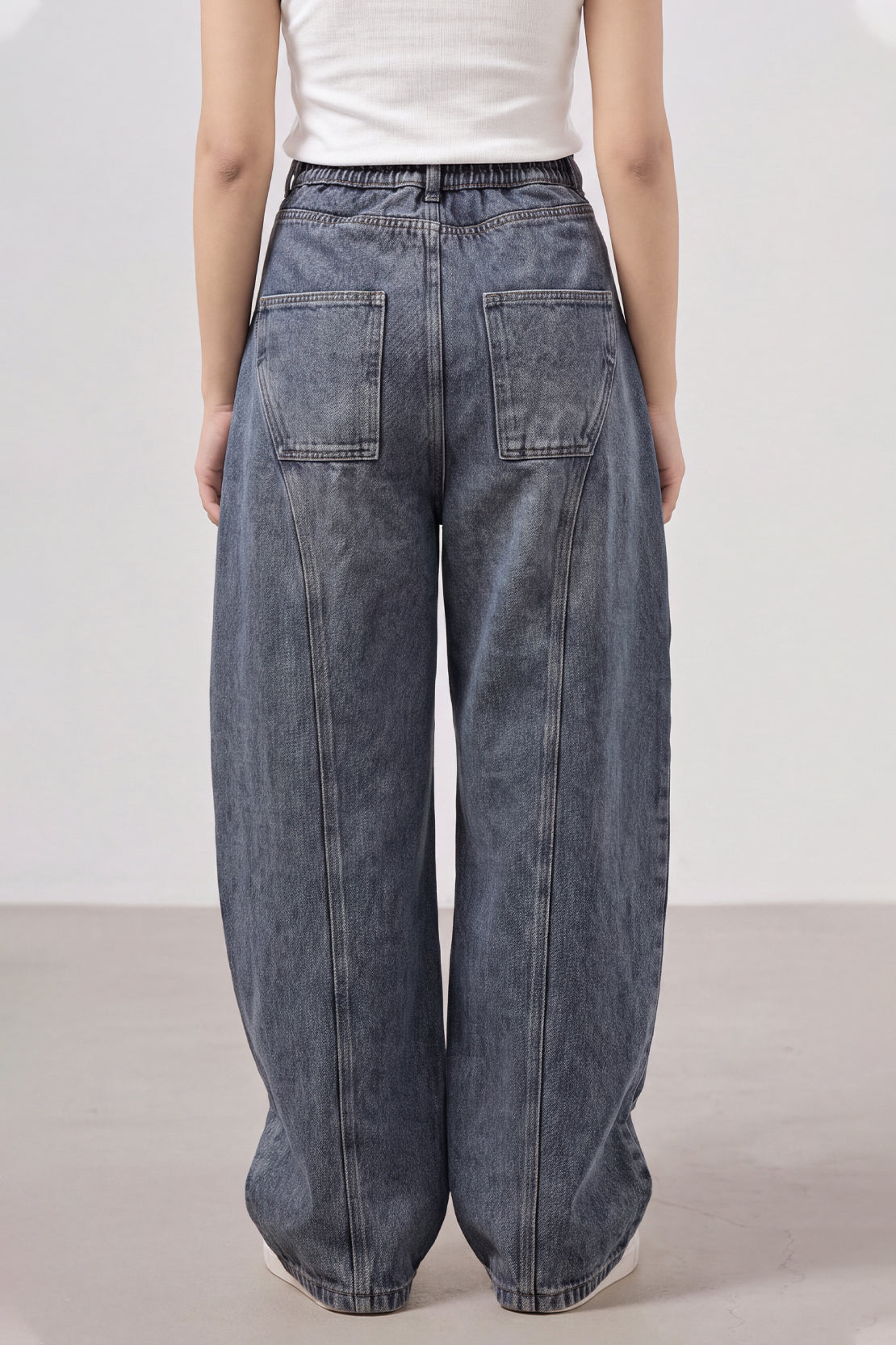 KOKO Korean Wide Barrel Jeans