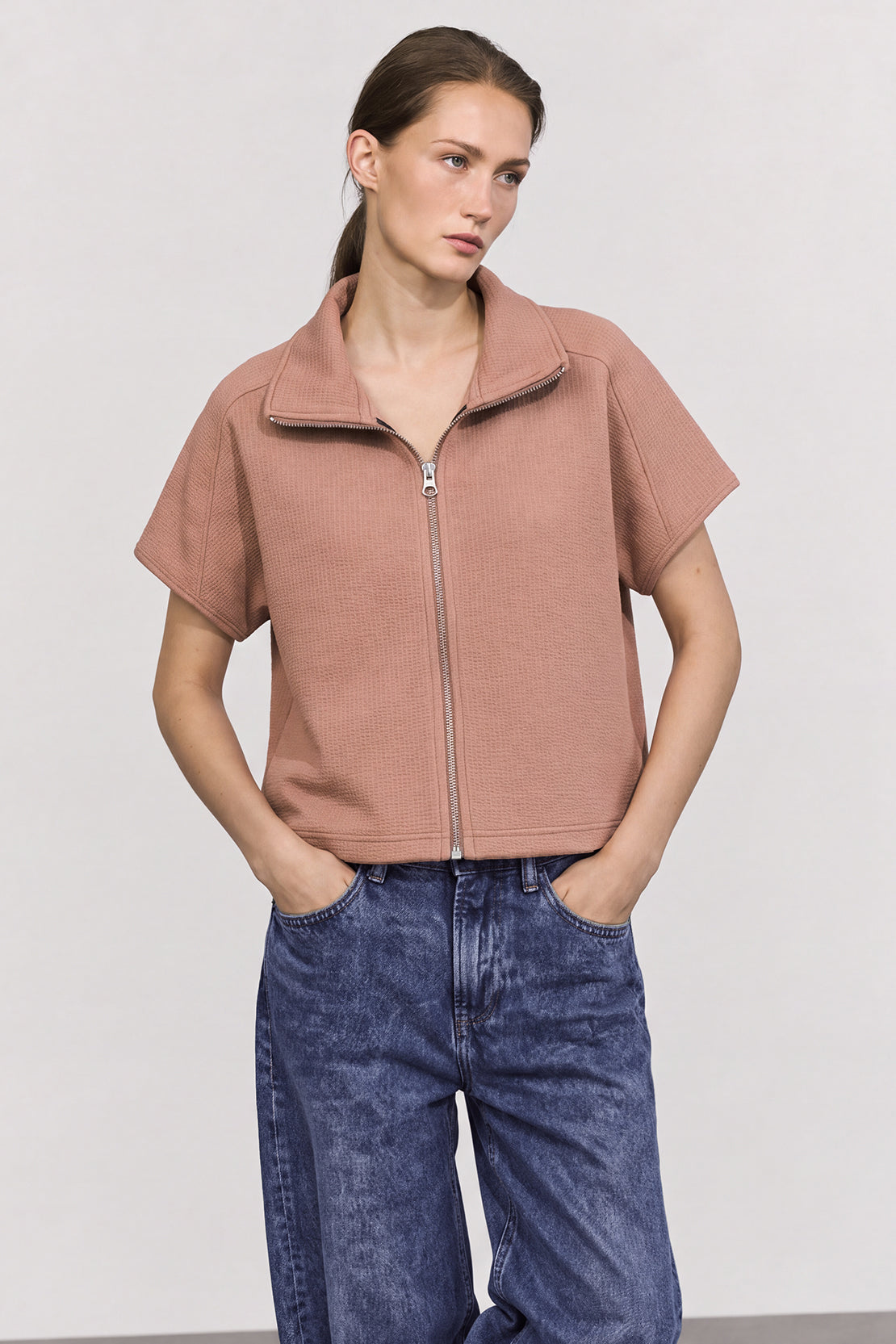 KOKO Cloud Waffle Cropped Jacket