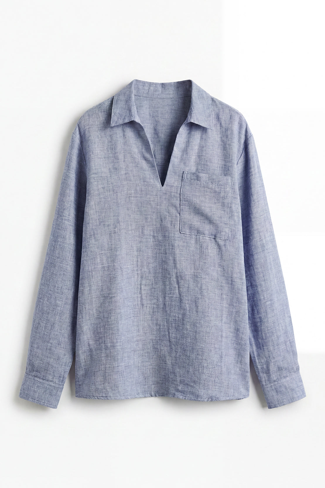 KOKO Nova Linen Relaxed Pocket Top & Relaxed Straight Pants – Cyan blue