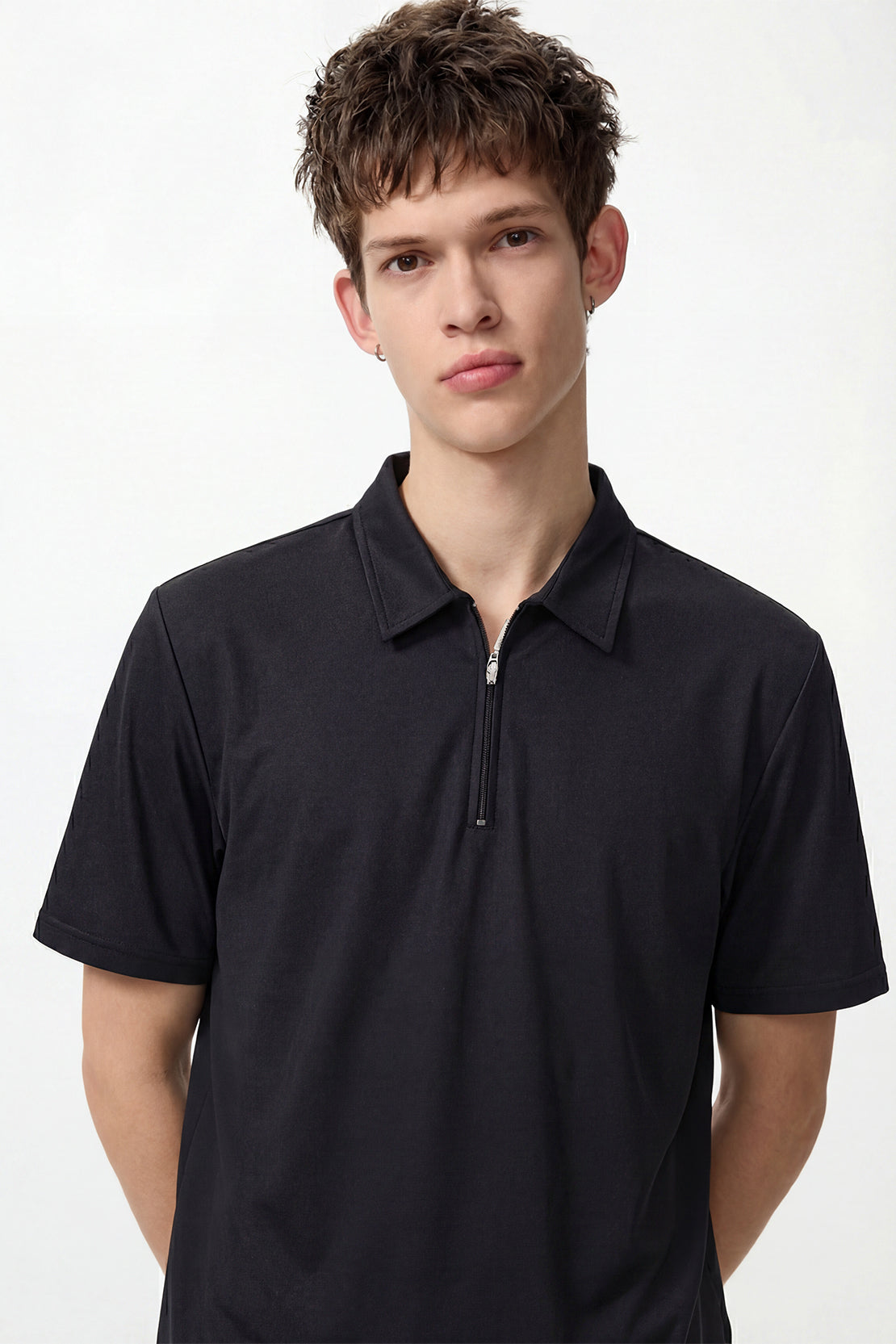 KOKO Pure-Ease Half-Zip Polo – Black