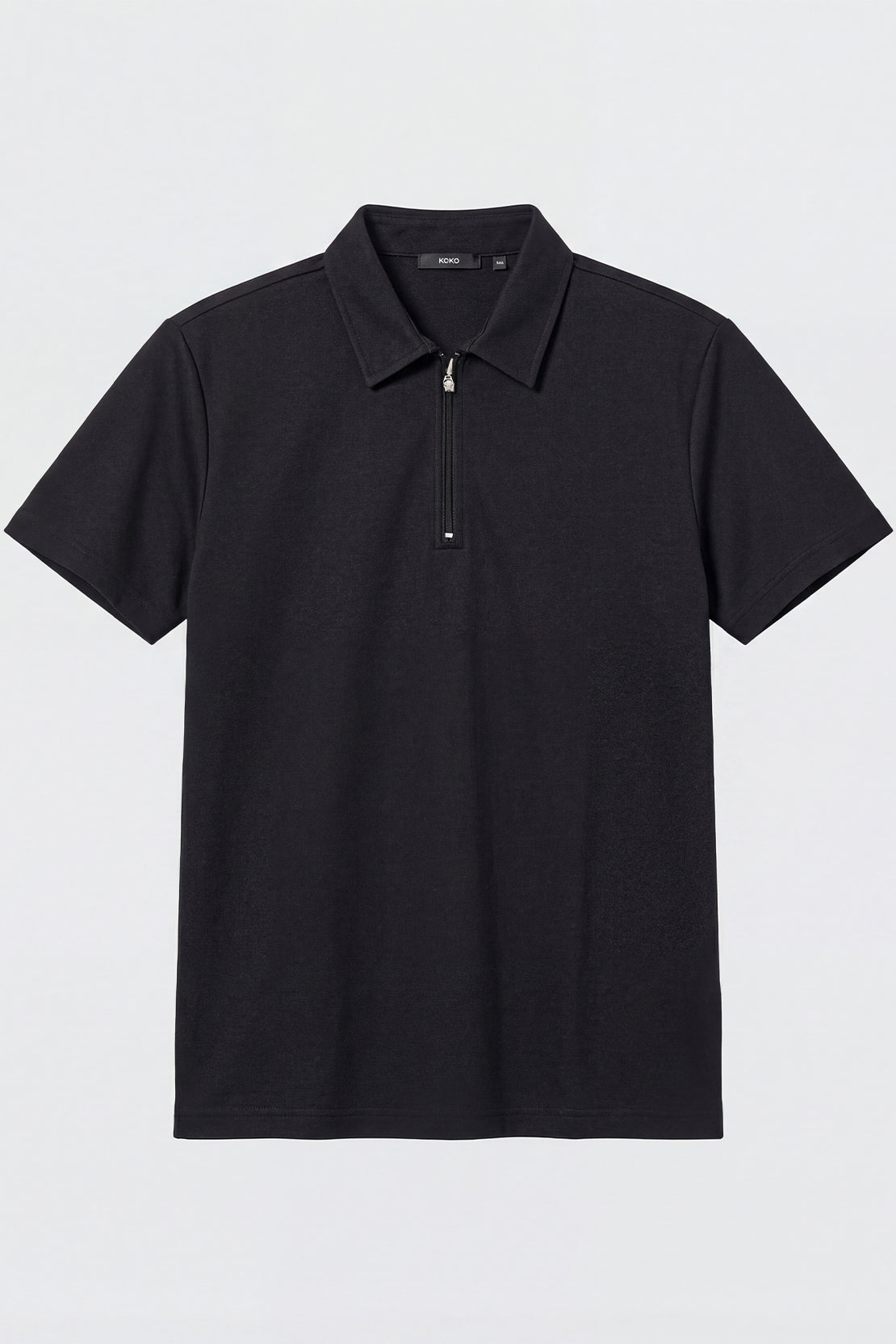 Title KOKO Pure-Ease Half-Zip Polo – Black & Sand