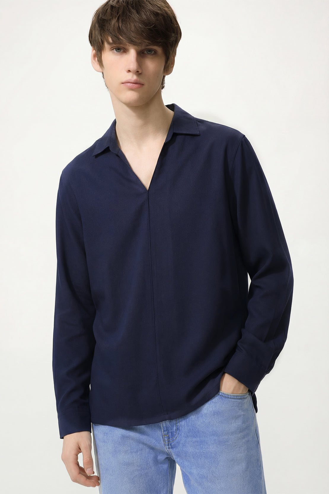 KOKO Pure-Ease Soft Collar Shirt – Navy