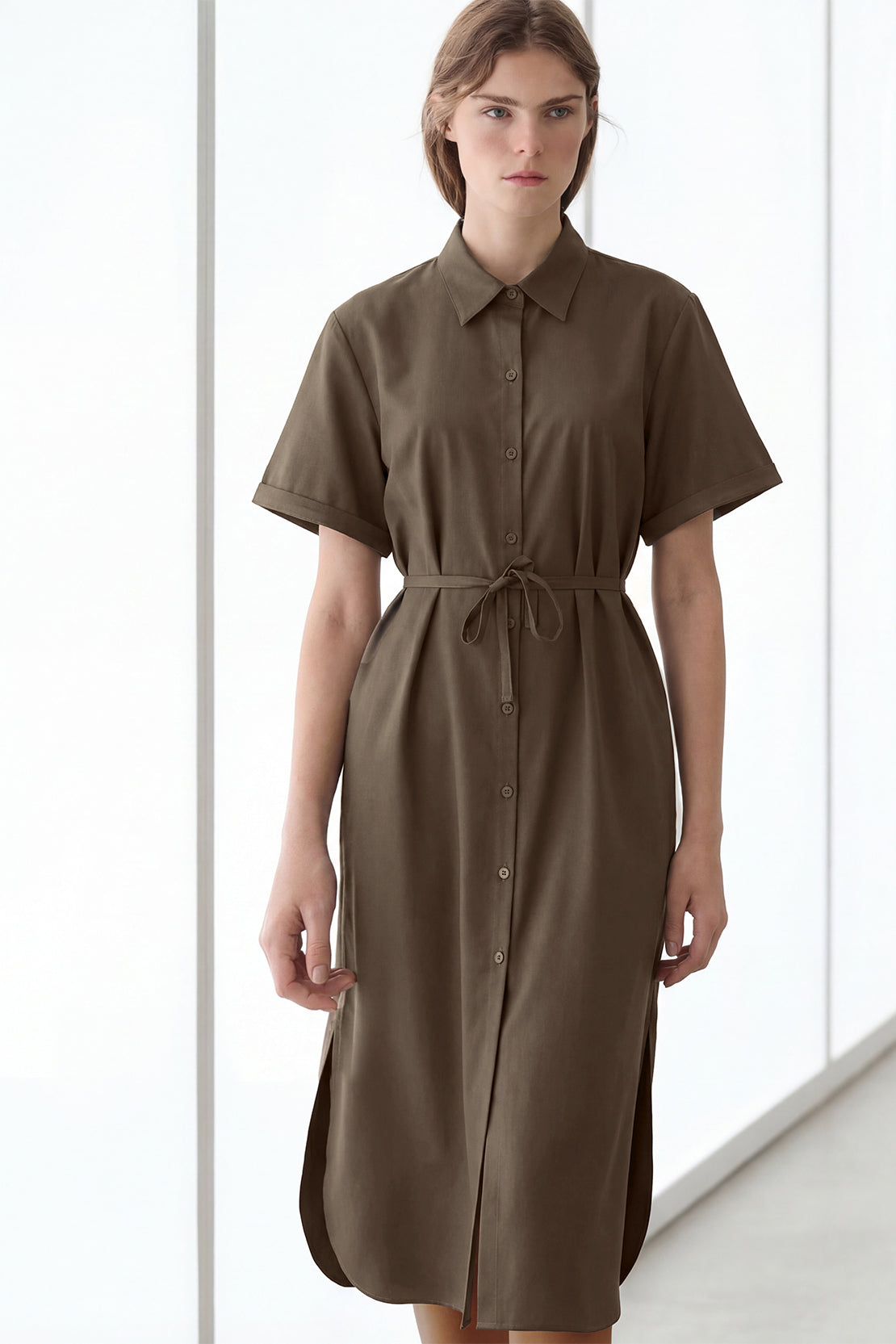 KOKO Pure-Ease Woven Dress - Black &  Brown