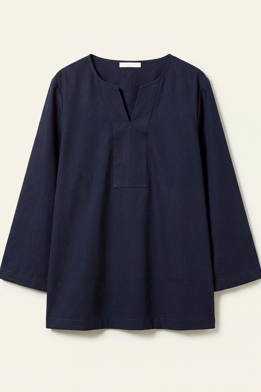 KOKO Pure-Ease Relaxed V-Neck Top – Navy