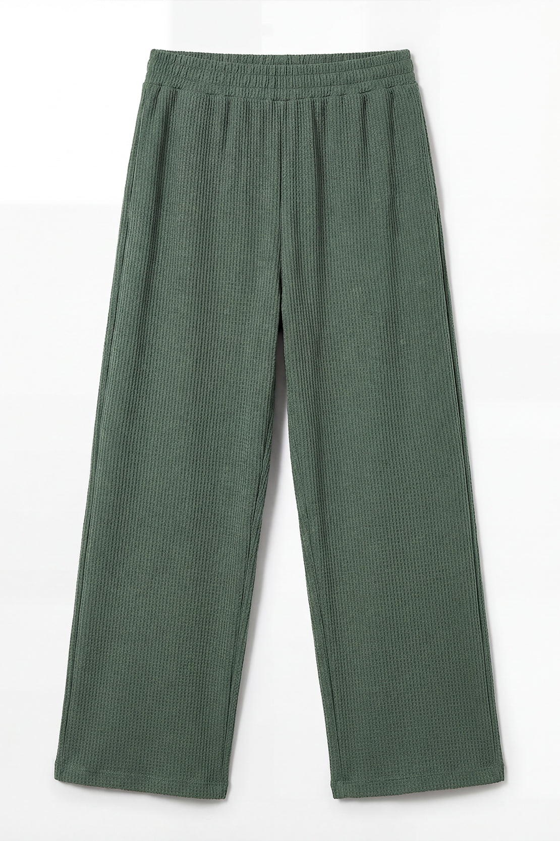 KOKO Structured Knit Wide-leg Trouser – Black, Cherry & Olive