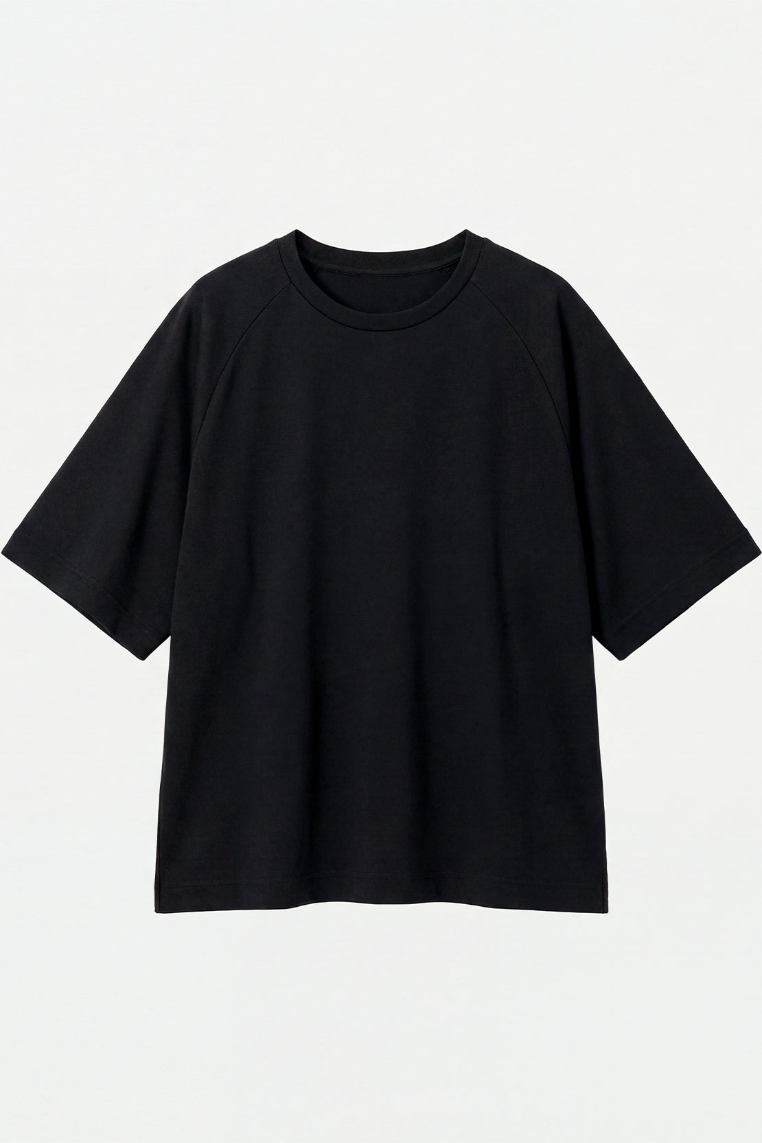 KOKO Modal Blend Relaxed Crew Neck T-Shirt - Soft Grey & Black