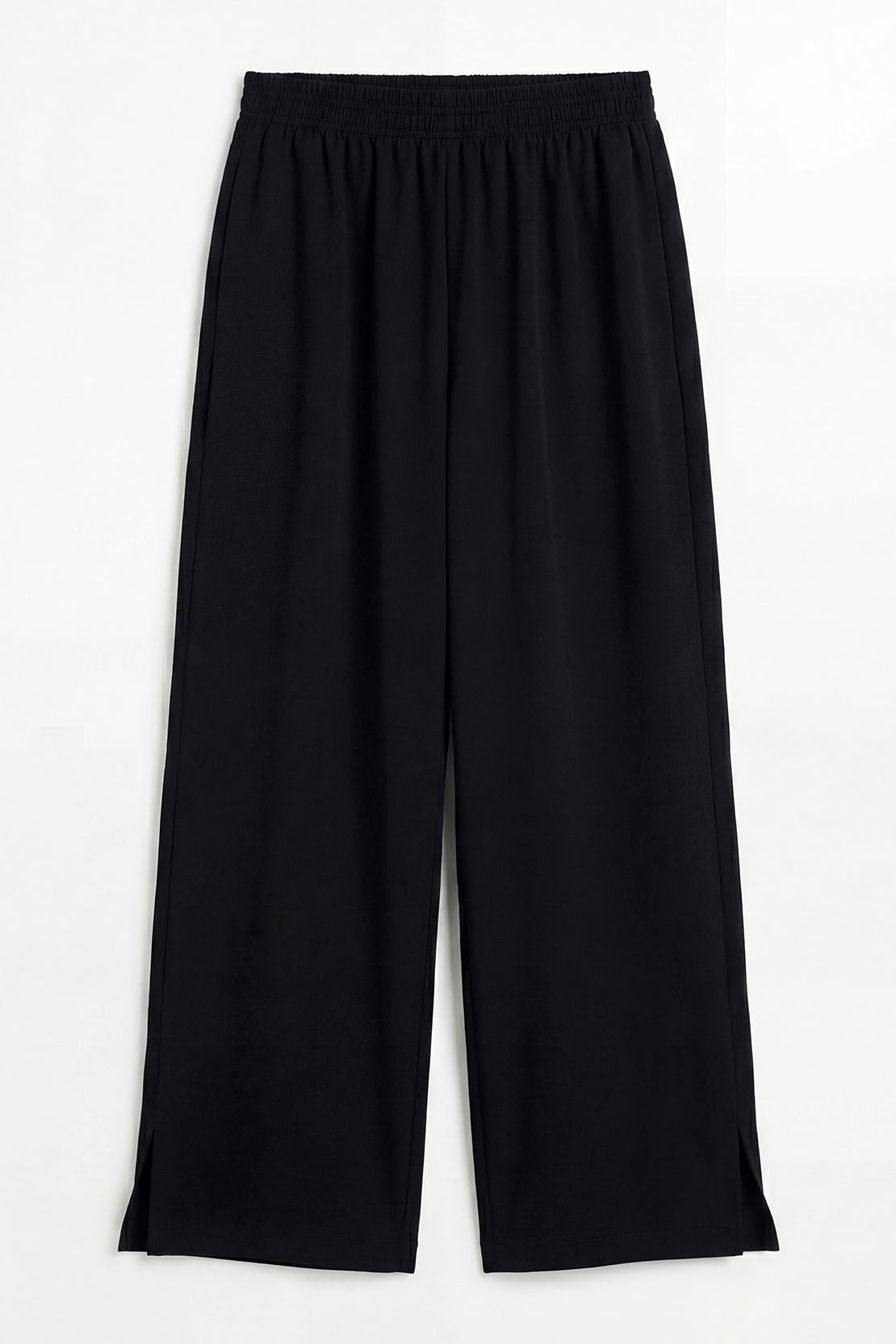 KOKO Modal Relaxed Wide-Leg Trouser – Black