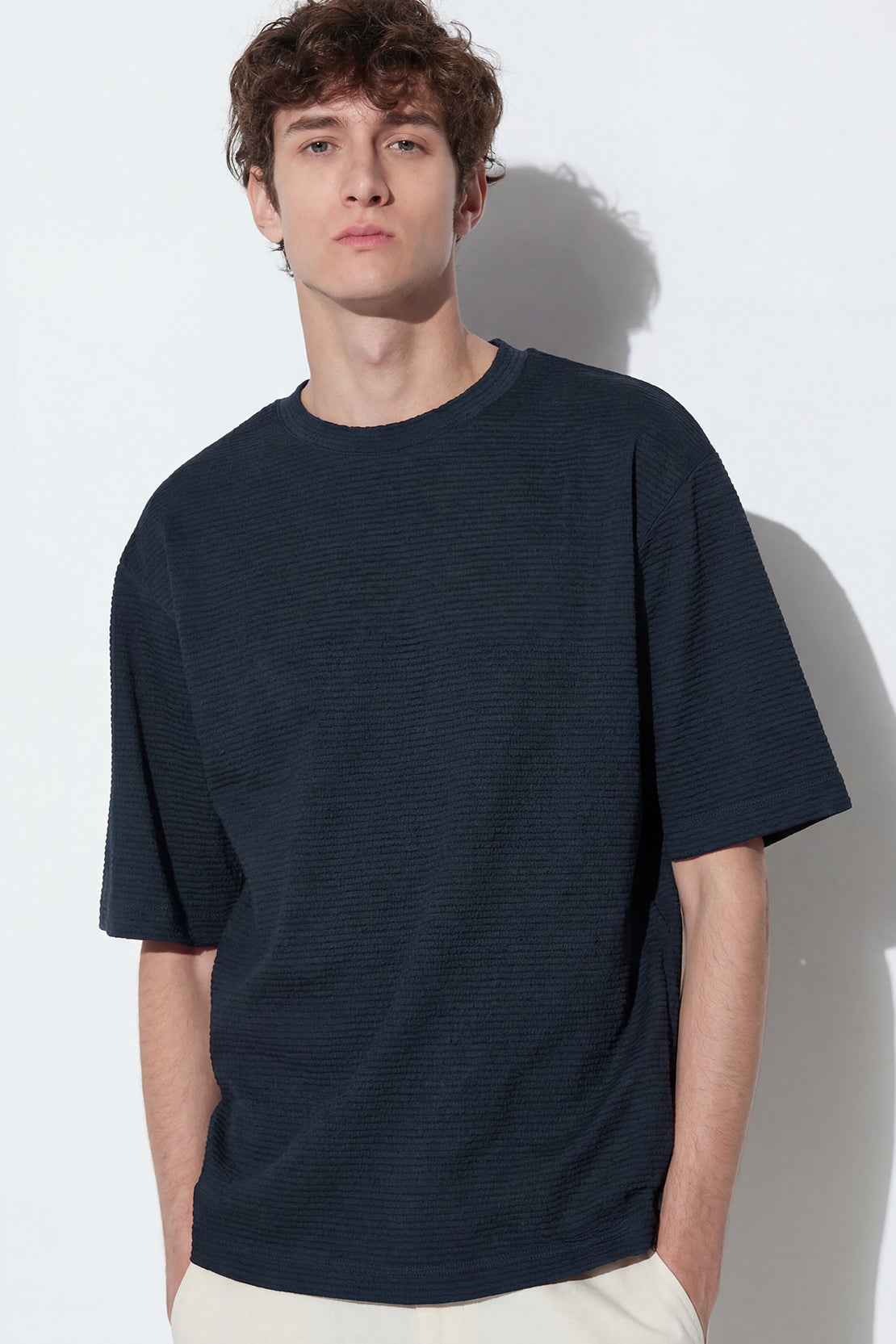 KOKO Textured Knitted T-Shirt – Olive, Navy & Coffee